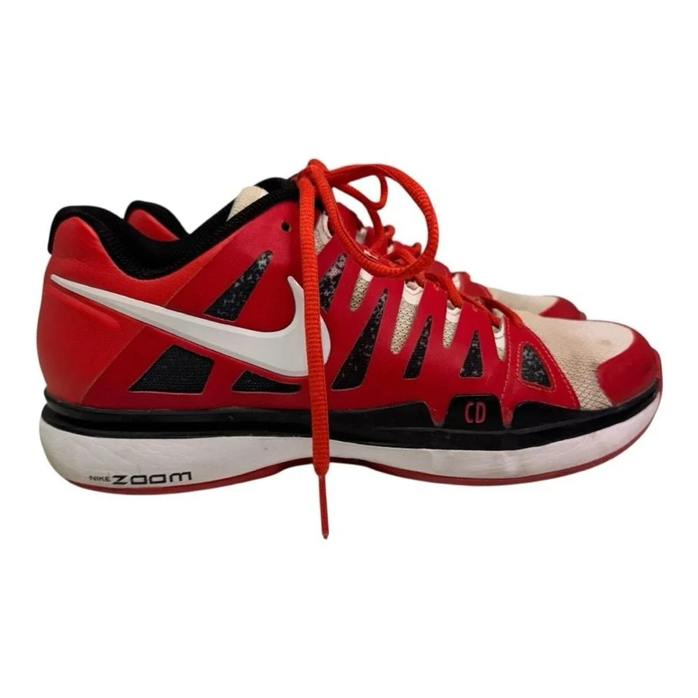 Nike‎ Zoom Vapor ID Custom Red White Tennis court Shoes Size 8.5
